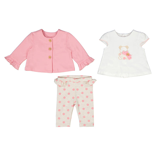 Completo 3 pezzi Better Cotton neonata - Mayoral